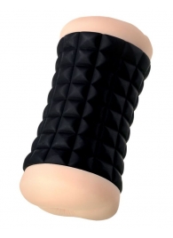 Двухсторонний мастурбатор JOS JANICE в черном цилиндре - JOS - в Королеве купить с доставкой