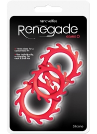 Набор из 3 красных эрекционных колец Renegade Gears - NS Novelties - в Королеве купить с доставкой