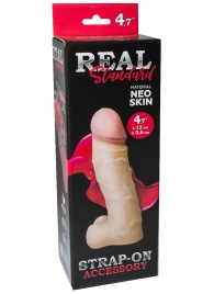 Реалистичная насадка с мошонкой REAL Standard - 15,5 см. - LOVETOY (А-Полимер) - купить с доставкой в Королеве