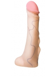 Реалистичная насадка с мошонкой REAL Standard - 18 см. - LOVETOY (А-Полимер) - купить с доставкой в Королеве