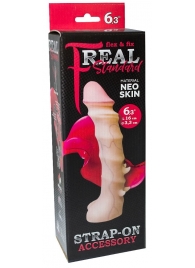 Насадка REAL Standard со спиралевидным узором - 19 см. - LOVETOY (А-Полимер) - купить с доставкой в Королеве