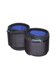 Неопреновые черно-синие наручники - Sitabella - купить с доставкой в Королеве