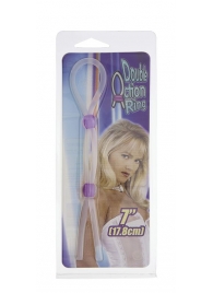 Прозрачное эрекционное кольцо-лассо SILICONE LASSO COCK RING DUAL BEADS - NMC - в Королеве купить с доставкой