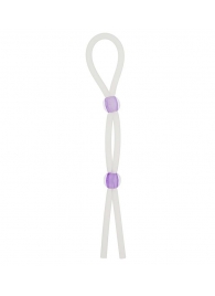 Прозрачное эрекционное кольцо-лассо SILICONE LASSO COCK RING DUAL BEADS - NMC - в Королеве купить с доставкой