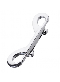 Серебристый двухсторонний карабин TOYFA Metal - ToyFa - купить с доставкой в Королеве