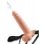 Телесный полый страпон с имитацией эякуляции 7.5  Hollow Squirting Strap-On with Balls Flesh - 21,6 см. - Pipedream - купить с доставкой в Королеве