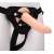 Телесный страпон на черных трусиках STRAP ON REAL DILDO - 20 см. - Dream Toys - купить с доставкой в Королеве