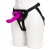 Лиловый страпон Rechargeable Vibrating Strap-On Harness Set - 17,6 см. - Happy Rabbit - купить с доставкой в Королеве