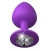 Фиолетовая анальная пробка со стразом Her Little Gem Large Plug - 9,5 см. - Pipedream - купить с доставкой в Королеве