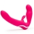 Ярко-розовый безремневой страпон Rechargeable Vibrating Strapless Strap-On - Happy Rabbit - купить с доставкой в Королеве