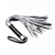 Серебристая плетка Struggle My Flogger с черной ручкой - 45 см. - Lovetoy - купить с доставкой в Королеве