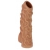 Телесная насадка с венками и открытой головкой Nude Sleeve M - 12 см. - KOKOS - в Королеве купить с доставкой
