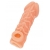 Телесная закрытая насадка с венками Cock Sleeve Size L - 17,6 см. - KOKOS - в Королеве купить с доставкой