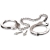 Металлические наручники Metal Leg Cuffs - Pipedream - купить с доставкой в Королеве