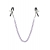 Зажимы для сосков с фиолетовой цепочкой Sweet Caress Nipple Chain - Sweet Caress - купить с доставкой в Королеве
