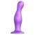 Фиолетовая насадка Strap-On-Me Dildo Plug Curvy size L - Strap-on-me - купить с доставкой в Королеве