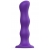 Фиолетовая насадка Strap-On-Me Dildo Geisha Balls size M - Strap-on-me - купить с доставкой в Королеве