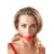 Силиконовый кляп-шар на чёрных ремешках Red Gag silicone - Orion - купить с доставкой в Королеве