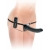 Черный страпон с вагинальной пробкой Deluxe Vibrating Penetrix Strap-On - 19 см. - Pipedream - купить с доставкой в Королеве