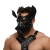 Черная кожаная маска «Собака» - Crazy Handmade - купить с доставкой в Королеве