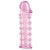 Гелевая розовая насадка на фаллос с шипами - 12 см. - Toyfa Basic - в Королеве купить с доставкой