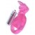 Розовая вибронасадка со стимулятор клитора   Язычок - Toyfa Basic - в Королеве купить с доставкой