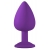 Большая фиолетовая анальная пробка Emotions Cutie Large с голубым кристаллом - 10 см. - Lola Games - купить с доставкой в Королеве