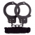 Чёрные наручники из листового металла в комплекте с веревкой BONDX METAL CUFFS LOVE ROPE SET - Dream Toys - купить с доставкой в Королеве
