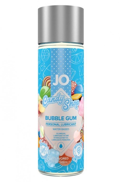 Смазка на водной основе Candy Shop Bubblegum с ароматом жвачки - 60 мл. - System JO - купить с доставкой в Королеве