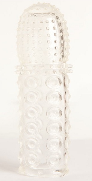 Прозрачная закрытая гелевая насадка - 13,5 см. - Toyfa Basic - в Королеве купить с доставкой