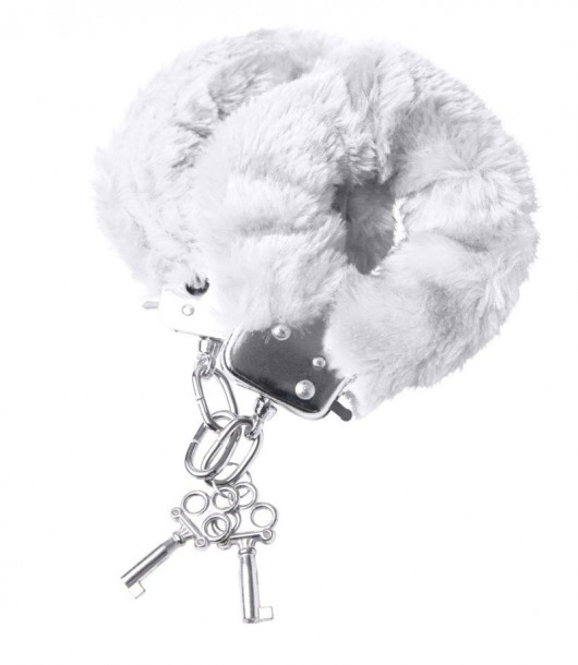 Наручники с белой меховой опушкой - ToyFa - купить с доставкой в Королеве