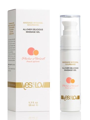 Универсальный массажный гель-смазка Allover Delicious Massage Gel с ароматом персика и аброкоса - 50 мл. - YESforLOV - купить с доставкой в Королеве