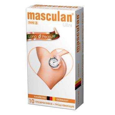 Розовые презервативы Masculan Ultra Long Pleasure с колечками, пупырышками и продлевающим эффектом - 10 шт. - Masculan - купить с доставкой в Королеве