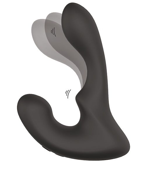 Чёрный массажер простаты с 2 моторами BOOTY ROCKER - Dream Toys - в Королеве купить с доставкой
