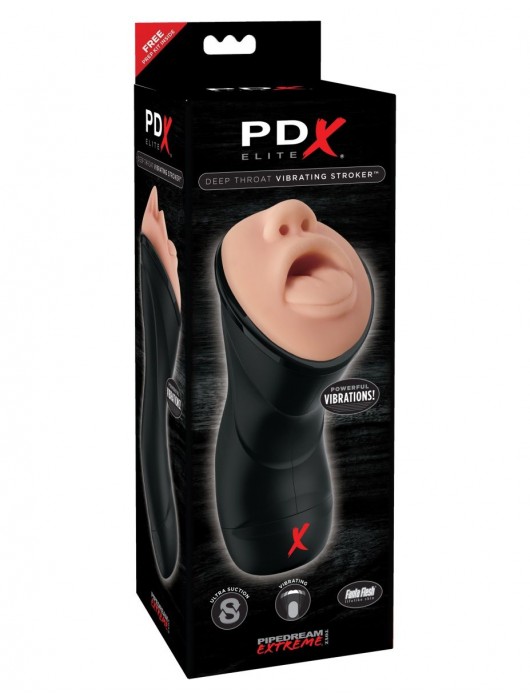 Мастурбатор-ротик Deep Throat Vibrating Stroker - Pipedream - в Королеве купить с доставкой