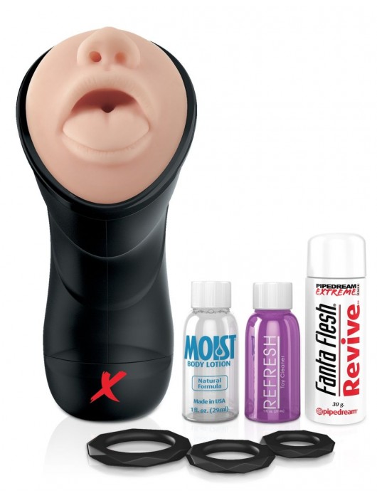 Мастурбатор-ротик Deep Throat Vibrating Stroker - Pipedream - в Королеве купить с доставкой