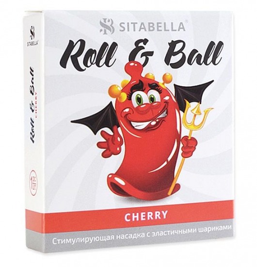 Стимулирующий презерватив-насадка Roll   Ball Cherry - Sitabella - купить с доставкой в Королеве