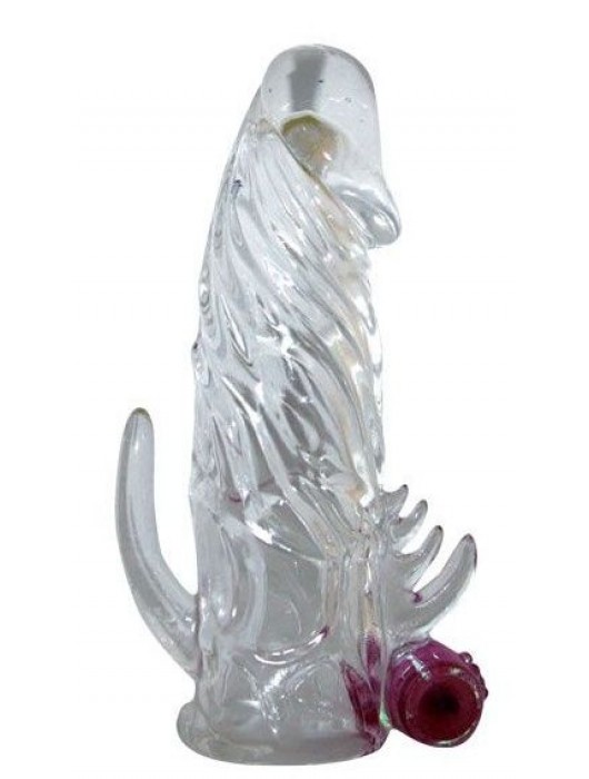 Закрытая прозрачная вибронасадка на пенис Crystal Sleeve Vibe - Erowoman-Eroman - в Королеве купить с доставкой