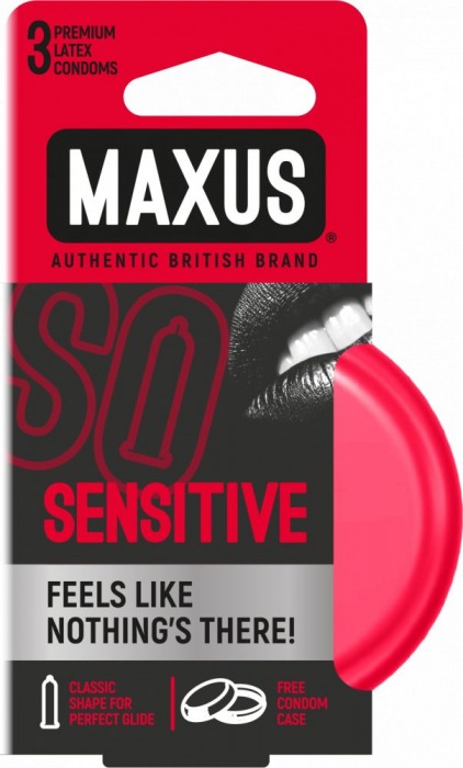 Ультратонкие презервативы в железном кейсе MAXUS Sensitive - 3 шт. - Maxus - купить с доставкой в Королеве
