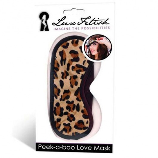 Леопардовая маска на глаза Peek-a-Boo - Lux Fetish - купить с доставкой в Королеве