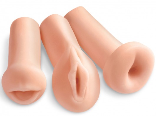 Комплект из 3 мастурбаторов All 3 Holes: вагина, анус, ротик - Pipedream - в Королеве купить с доставкой