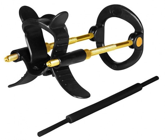 Черно-золотистый экстендер для пениса Sex Expert - Sex Expert - в Королеве купить с доставкой