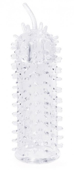 Закрытая рельефная насадка Crystal sleeve с усиками - 12 см. - Erowoman-Eroman - в Королеве купить с доставкой
