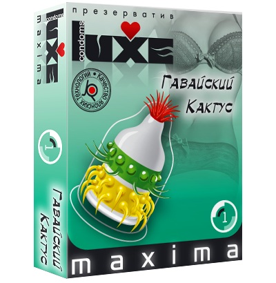Презерватив LUXE Maxima  Гавайский Кактус  - 1 шт. - Luxe - купить с доставкой в Королеве