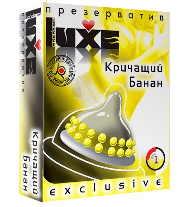 Презерватив LUXE  Exclusive  Кричащий банан  - 1 шт. - Luxe - купить с доставкой в Королеве