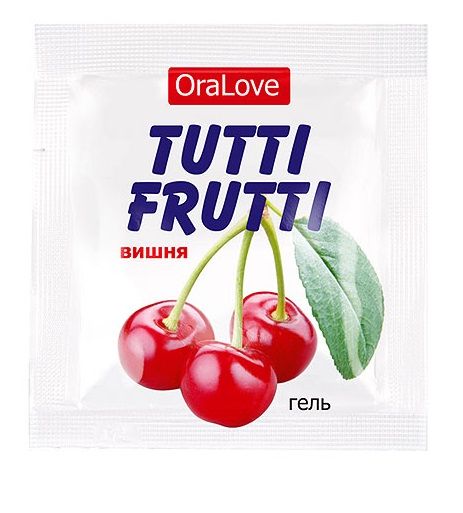 Пробник гель-смазки Tutti-frutti с вишнёвым вкусом - 4 гр. - Биоритм - купить с доставкой в Королеве