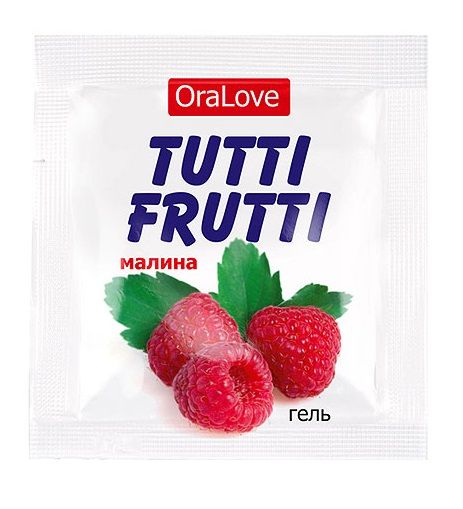 Пробник гель-смазки Tutti-frutti с малиновым вкусом - 4 гр. - Биоритм - купить с доставкой в Королеве