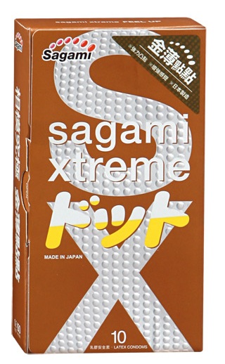 Презервативы Sagami Xtreme FEEL UP с точечной текстурой и линиями прилегания - 10 шт. - Sagami - купить с доставкой в Королеве