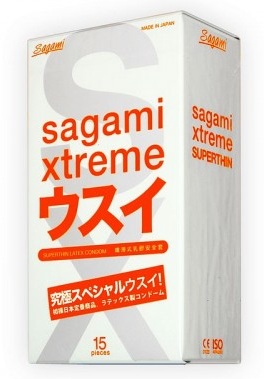 Ультратонкие презервативы Sagami Xtreme SUPERTHIN - 15 шт. - Sagami - купить с доставкой в Королеве
