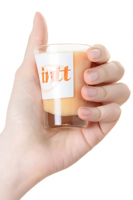 Массажная свеча для поцелуев Peach с ароматом персика - 30 гр. - INTT - купить с доставкой в Королеве